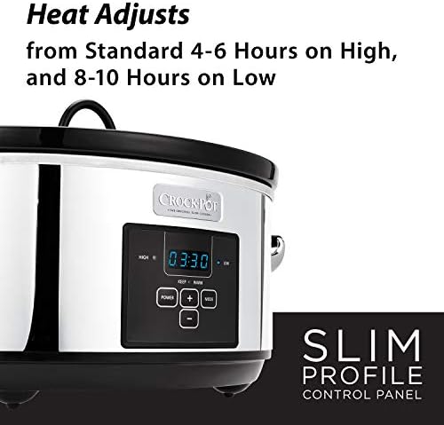 Crock-Pot 7 Quart Programmable Slow Cooker – Polished Platinum - Choice 388