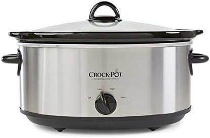 Crock-Pot 7 Quart Oval Manual Slow Cooker – Stainless Steel - Choice 170