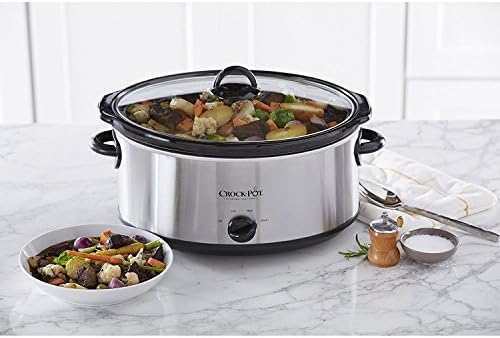 Crock-Pot 7 Quart Oval Manual Slow Cooker – Stainless Steel - Choice 170