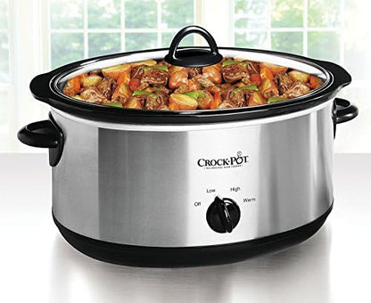 Crock-Pot 7 Quart Oval Manual Slow Cooker – Stainless Steel - Choice 170