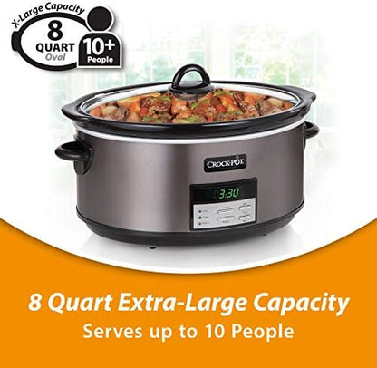 Crock-Pot 8 Quart Programmable Slow Cooker with Auto Warm - Choice 110