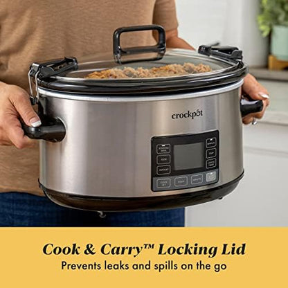 Crock-Pot 7 Quart Portable Programmable Slow Cooker with Timer - Choice 380