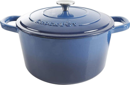 Crock-Pot 3 Quart Enameled Cast Iron Dutch Oven – Aqua - Choice 324
