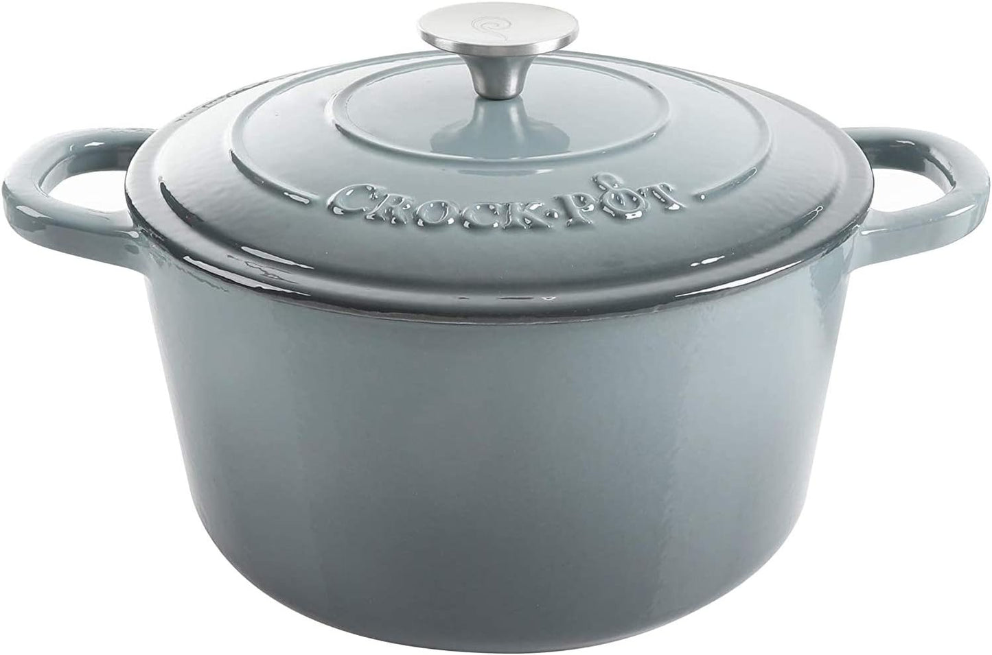 Crock-Pot 3 Quart Enameled Cast Iron Dutch Oven – Aqua - Choice 324