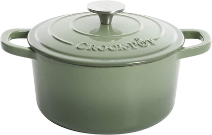 Crock-Pot 3 Quart Enameled Cast Iron Dutch Oven – Aqua - Choice 324