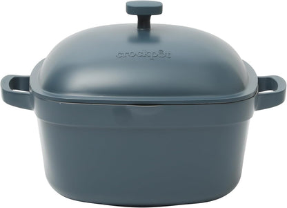 Crock-Pot 3 Quart Enameled Cast Iron Dutch Oven – Aqua - Choice 324